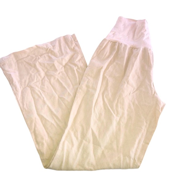 Love Tree Pants - Love Tree Linen Wide Leg Maternity Pants